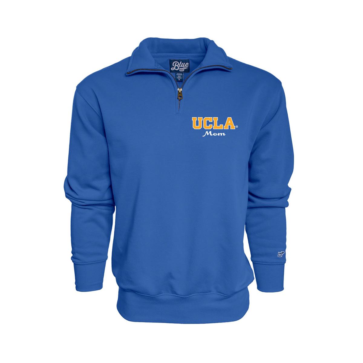 UCLA Mom Script 1/4 Zip Sweatshirt